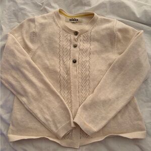 Boden Cream Cardigan with Button Detail
